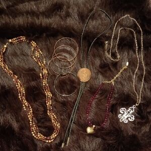 Elegant Multi-Color Beaded Necklace Set